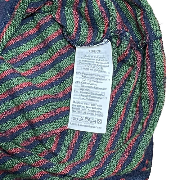 Madewell Cherry Jacquard Boxy Cropped Tee Shirt Navy Blue Women's Size XS - Picture 5 of 9